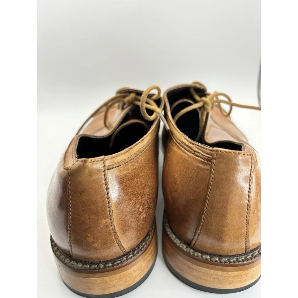 Men's‎ Stacy Adams Bingham Cap Toe Oxfords Shoes SIZE 10.5 M Tan Dress Formal